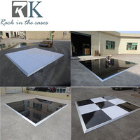 Piste de danse portative 20X20ft piste de danse à carreaux noir et blanc pour la décoration de lieu de fête de mariage