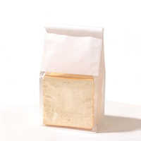 Sacs à pain en papier blanc pour boulangerie, non imprimés, avec grande fenêtre, auto-scellants, fond plat, résistants à la graisse, pour les boutiques de toasts et sandwichs, vente au détail