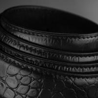 Ceinture en cuir véritable de marque haut de gamme, personnalisée, avec motif crocodile embossé, boucle à ardillon argentée, ceinture pour homme