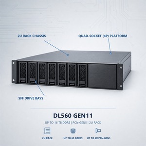 Servidor en Rack DL560 2U, DL380 para Base de Datos, Aplicaciones ERP, Copia de Seguridad, Archivos, Correo, <span class=keywords><strong>Web</strong></span>, DNS, Aprendizaje Automático - Product Image 1