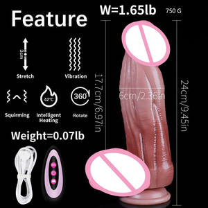Gaya baru Thrusting Dildo getaran Super realistis Penis teleskopik besar <span class=keywords><strong>Vibrator</strong></span> penetrasi <span class=keywords><strong>Anal</strong></span> mainan seks - Product Image 2