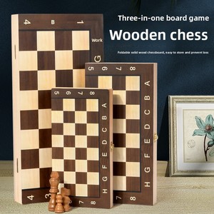 Trò chơi bảng gỗ có thể gập lại <span class=keywords><strong>3</strong></span> trong <span class=keywords><strong>1</strong></span> xuyên biên giới góc tròn cờ vua quốc tế-Đồ chơi cạnh tranh giáo dục - Product Image 5