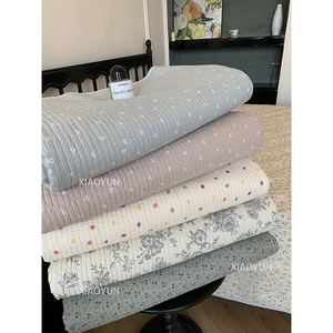 Korean Style Pure Cotton Bed <b>Sheet</b> Set Floral Stripe Breathable Four Seasons Home Use - Product Image 4