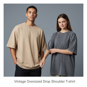 T-shirt Homme Oversize Vintage en Coton 270 GSM, Tissé, Personnalisable, Écologique, avec Impression de Logo – Vente Flash - Product Image 2