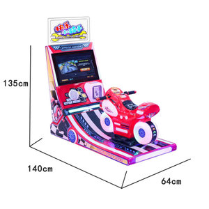 NINIX Happy Little Rider, borne d'arcade <span class=keywords><strong>de</strong></span> course moto pour enfants, à monnayeur, avec écran dynamique et lumières LED, en métal, pour centres commerciaux - Product Image 5