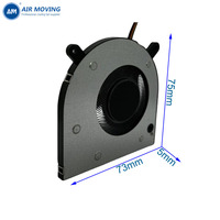 Ventilateur de refroidissement à soufflerie DC 5V AMB7505H5M avec système à roulement à billes, 75 x 75 x 5 mm, micro-soufflerie centrifuge 12V, ventilateur silencieux pour ordinateur portable