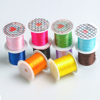 Fil élastique en fil coloré Zhubi (10 rouleaux/lot) adapté à la fabrication de bijoux, à l'artisanat fait à la main et aux accessoires de bricolage