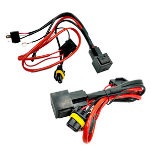 <b>H4</b> HID Xenon Motorcycle Headlight Wiring Harness Relay Kit For Retrofit Upgrade Front External Light System - Product Image 1