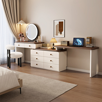 Meuble de chambre à coucher en gros, nouvelle conception, commode de luxe avec miroir LED, grande commode de rangement, table de maquillage
