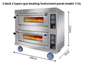 Professional Baking Machinery Manufacturer Commercial Two Deck <b>Pizza</b> Bread Baking <b>Oven</b> - Product Image 2