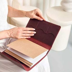 Libreta A5 de Cuero PU de 5 Colores, con Cubierta Recargable, Cuerdas Elásticas, Regalos Promocionales para Viajeros - Product Image 3