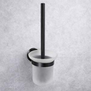 Ensemble d'accessoires de salle de bain en acier inoxydable 304 noir mat - Porte-serviettes et porte-papier toilette durables - Kit de quincaillerie - Product Image 6