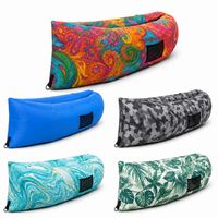 Canapé gonflable vibrant de qualité supérieure, confort portable pour les plages et les festivals, avec une poche latérale en maille pratique