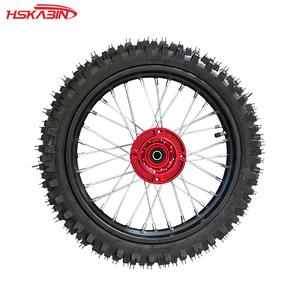 Off-road <b>motorcycle</b> 60/100-14 inch aluminum CNC hub core 80/100-12 inch front and rear <b>wheels</b> and tires - Product Image 1