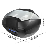 Boîte de rangement arrière pour moto de 50 L, compatible avec Honda Transalp XL750, coffre à bagages arrière, installation sans perçage, boîtes de rangement pour moto