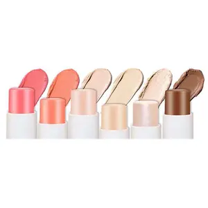 Corrector de contorno de maquillaje OEM, resaltador de pigmento de larga duración, palo para colorete, muestra gratis - Product Image 1