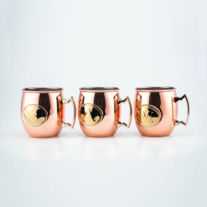 Mug jumbo en acier inoxydable personnalisé, style américain antique, camping, rose gold, Moscow Mule, pour Noël - Product Image 2