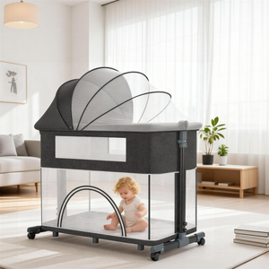 Moisés para bebé, cuna para niños, <span class=keywords><strong>cama</strong></span> portátil para bebé, cuna ajustable para bebé con <span class=keywords><strong>cama</strong></span> de juego, cuna multifunción para bebé - Product Image 3