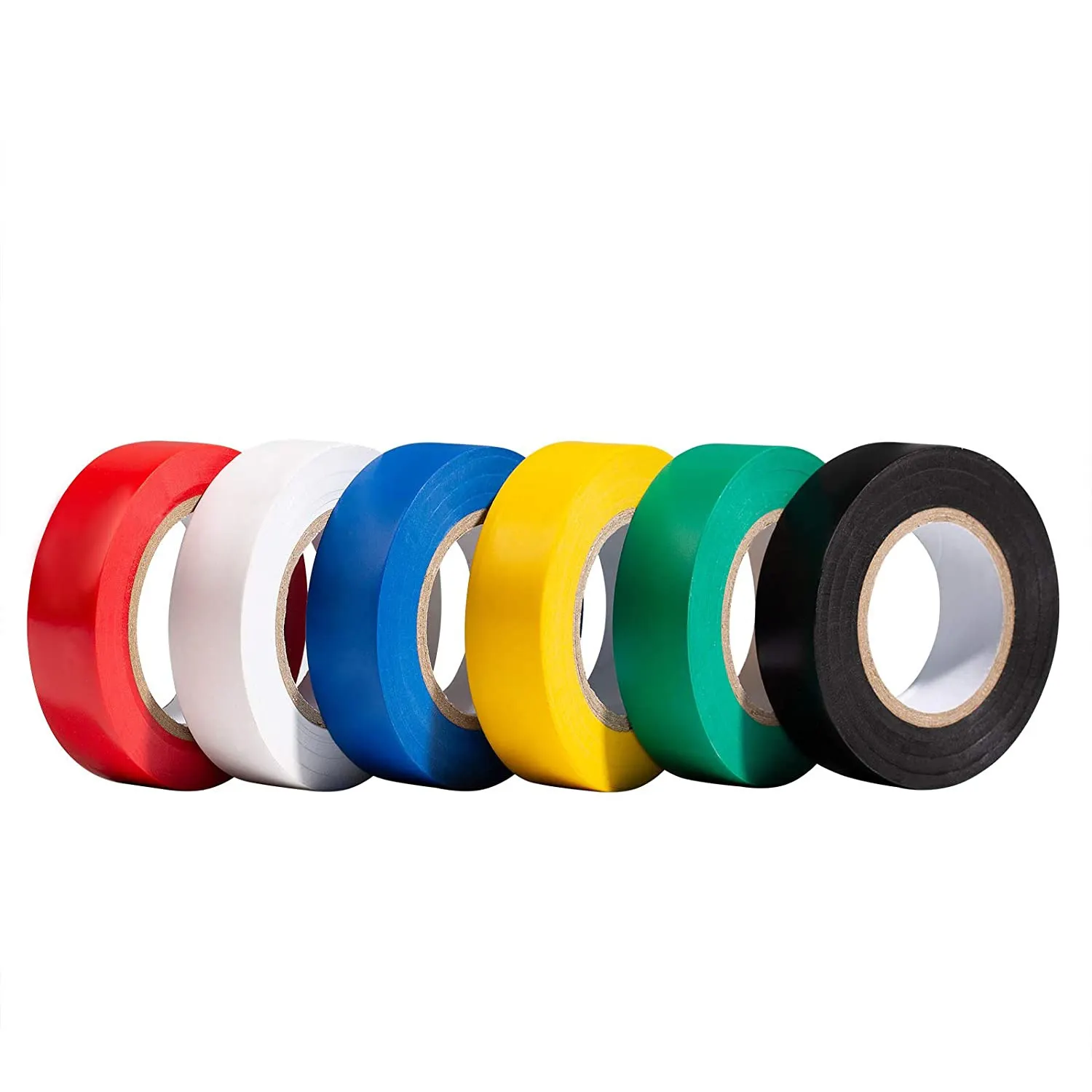 Aangepaste Multi-Gekleurde Elektrische Tape, Vlamvertragende Sterke Rubber Gebaseerde Kleefstof Pvc Elektrische Draad Isolatietape