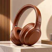 Headphone Nirkabel Profesional OEM Over Ear, Headset Nirkabel Olahraga dengan Mikrofon Terintegrasi untuk musik saat bepergian