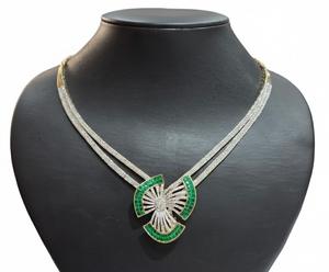 High Quality <b>Emerald</b> Detachable <b>Necklace</b> Jewelry with Sparkling Green Gemstones Luxury Fashion Jewelry for Women Wedding Parties - Product Image 3