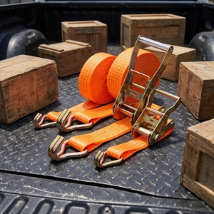 <span class=keywords><strong>Sangle</strong></span> d'arrimage à cliquet 2 pouces (50 mm) 5 tonnes pour usage intensif, transport de marchandises et camions - Prix usine - Product Image 1
