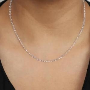 Collier minimaliste 8 carats avec diamant taille rose flottant pour femme, diamant de laboratoire ou naturel, chaîne fine en or perlée, bijoux raffinés - Product Image 6