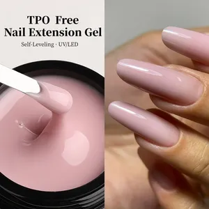 Gel de construction pour ongles rose bébé 50 ml, sans HEMA ni TPO, auto-nivelant, pour extension d'ongles UV LED - Product Image 1