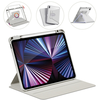 Coque arrière en acrylique 2025 Pro pour iPad 10 Air 6 Mini 7, étui pour tablette 8,3/9,7/10,2/10,9/11/12,9/13 pouces avec rotation à 360°