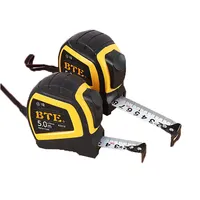 BTE-herramientas de mano de 3m, 5m, 7,5 m, 8m, 10m, carcasa de ABS con cerradura automática recubierta de goma con Logo personalizado, cinta de medida