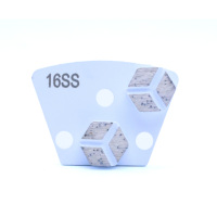 Meuleuse de tampons métalliques Offre Spéciale pour polissage de béton/outil de meulage de diamant de fer trapézoïdal