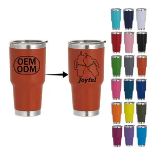 Kişiselleştirilmiş tasarım 30oz özel Monogram tumbler şarap bira cofffe kupa ile toz kaplı çok renkli seyahat tumblers logo