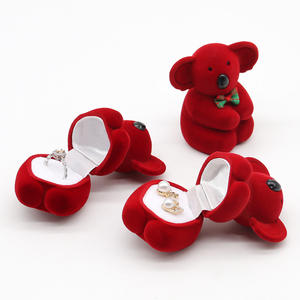 Individuell gestaltete Tiermotiv-Schmuckverpackung aus Kunststoff und Samt mit Scharnierverschluss für Kindergeschenke und Ringe - Product Image 2