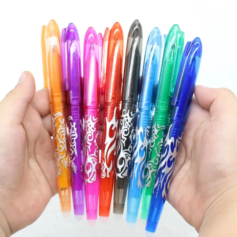 Stylo effaçable coloré créatif contrôle de la température stylo effaçable stylo effaçable à chaud papeterie de bureau en gros