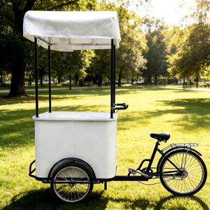 Machine à gelato électrique avec fibre de verre et roues, chariot de nourriture pour crème glacée d'extérieur, homologué CE - Product Image 1