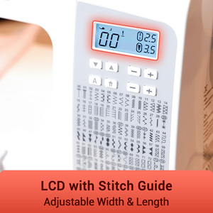 PooLin EOC02 Computerized Sewing Machine 200 Stitches LCD Screen Wide Table 7 Presser Feet Quilting Auto <b>Needle</b> <b>Threader</b> 200 Sti - Product Image 4