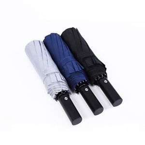 Paraguas Plegable de Acero de 12 Varillas, Resistente al Viento, Totalmente Automático, con Tela Anticolisión, Impermeable, Protección UV, Diseño de Tres Pliegues, Impresión de Logotipo - Product Image 1