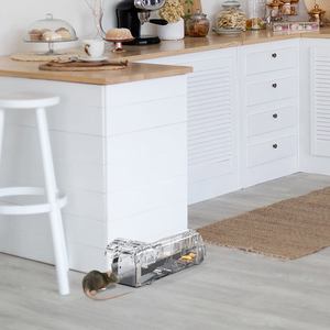 4 pezzi riutilizzabili in plastica umana trappola per topi sicura gabbia di rilascio di cattura per roditori per bambini e animali domestici facile configurazione - Product Image 1