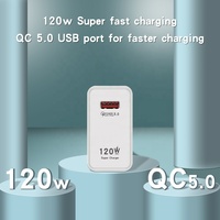 Adaptateur mural 120W GaN Super Fast Turbo Power Charging Plug Smart PD Feature Quick Phone Charger for Phone Laptop Mobile Devices