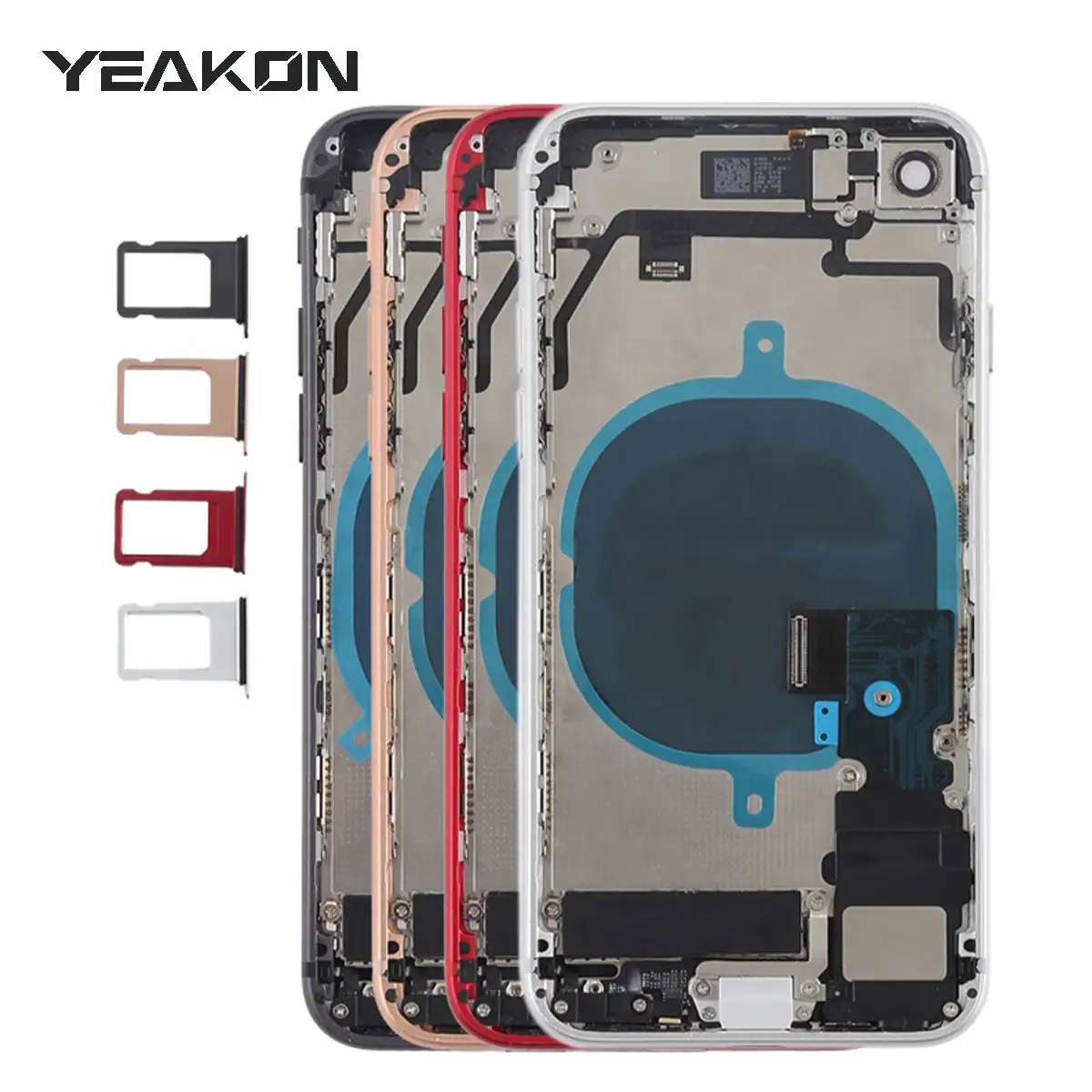 Mobile phone Back glass Housing Battery Cover For iphone 6 6S plus 7 plus 8 8 plus body Middle Frame