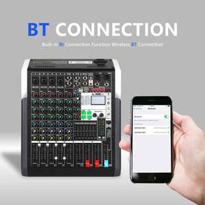 Console de mixage <span class=keywords><strong>audio</strong></span> professionnelle pour DJ à 8 canaux avec 24 DSP, 7 égaliseurs, AUX, BT, fonction carte son MP3 pour <span class=keywords><strong>PC</strong></span> ou téléphone en direct - Product Image 5