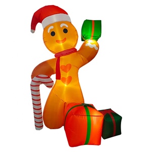 Bơm hơi khổng lồ Gingerbread người đàn ông giáng sinh ngoài trời <span class=keywords><strong>Inflatable</strong></span> trang trí lễ hội Xmas thổi UPS sân thắp sáng <span class=keywords><strong>Inflatable</strong></span> trang trí - Product Image 5