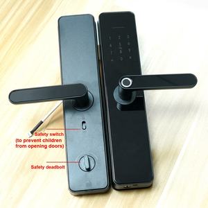 स्मार्ट होम 6068 डिजिटल हाई सिक्योरिटी डोर लॉक अलार्म होम फिंगरप्रिंट स्मार्ट लॉक - Product Image 4