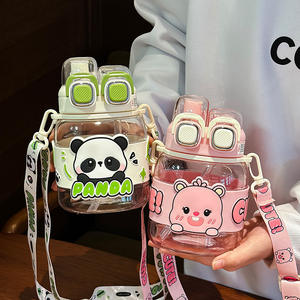 Gourde à double bec Aulittle Silly Kids 500 ml en Tritan sans BPA avec sangle pour l'école - Product Image 5