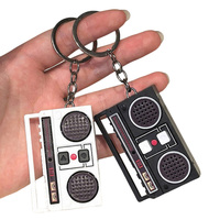 Mini radio rétro en gros avec enregistreur vocal 15s, pendentif pour sac, breloque, cadeau
