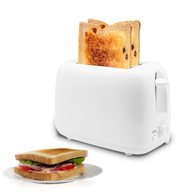 Electric Mini Bread Maker & Toaster with Timer Function Stainless Steel Household Kitchen Appliance for Breakfast Hamburger Buns