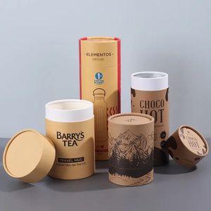 カスタム円筒形包装カートンラウンド段ボール食品グレードクラフト紙ティーペーパーチューブ包装 - Product Image 3