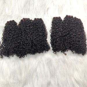 Angelbella 10a 11a Fumi Siêu Đôi Rút Ra Trinh Nữ Ấn Độ Tóc Người Pixie Lọn Tóc 3 Bó Với Ren Phía Trước Đóng Cửa - Product Image 2