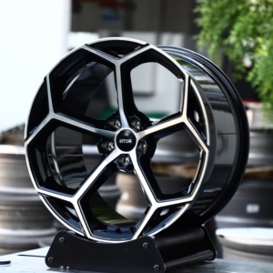 Jantes forgées HTOR 19 20 21 22 pouces 5x112 5x120 Noir brillant avec face usinée pour M5 RS6 Model <span class=keywords><strong>S</strong></span> Plaid Huracan GT - Product Image 2