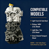 Ensemble moteur diesel turbo Yunnei D25TC 2.5L de haute qualité, 143 CV, DOHC 16V, pour pièces de rechange de camions légers Foton JAC
